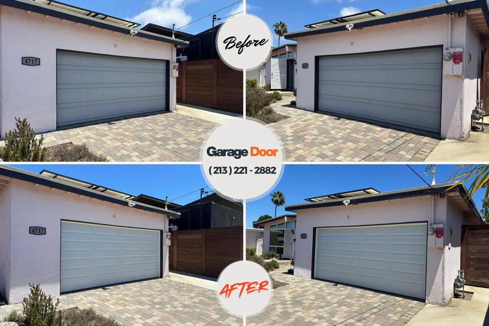 Before and after: garage door repair Prior Lake, MN